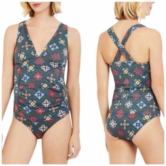 A Pea In The Pod Maternity Two-Piece Tankini Swimsuit Size XS - Picture 1 of 7